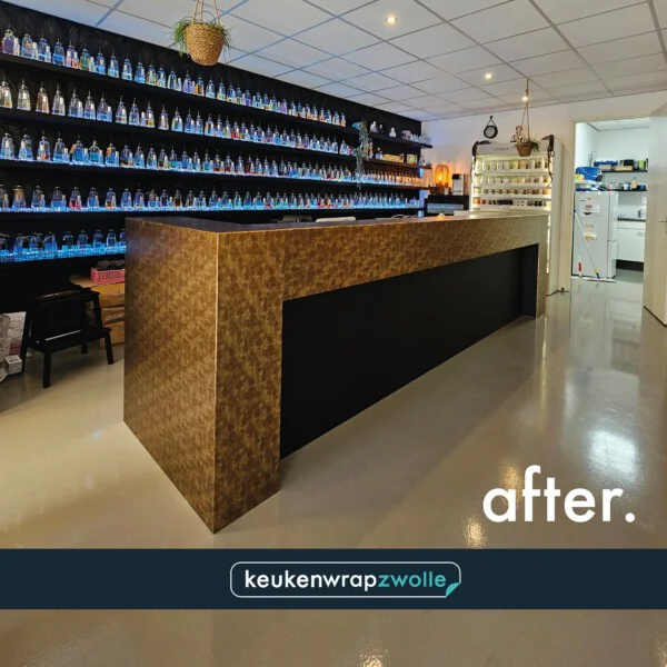 Zonnestudio Shining uit Wezep balie wrappen na